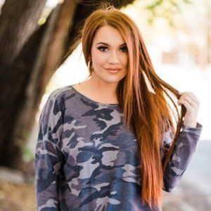 Love You Most Camouflage Top